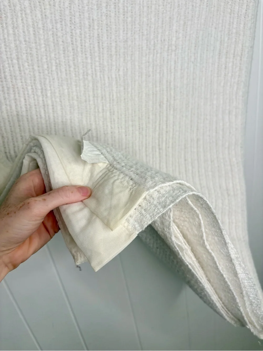 Chatham Vintage Edmond Waffle Knit Blanket White Satin Trim Baby Crib Blanket
